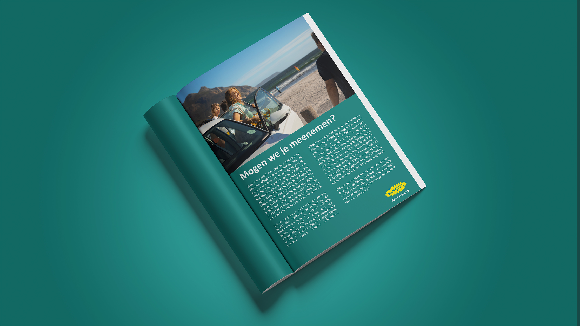 Advertorial voor SunnyCars in reismagazines
