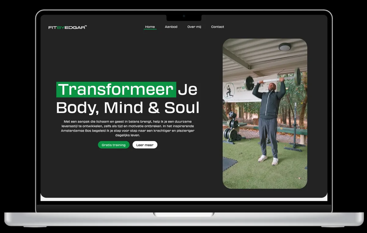 Website van FitByEdgar